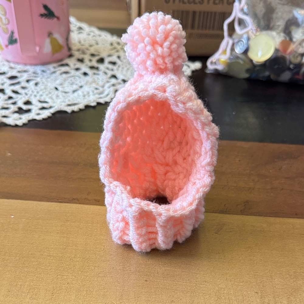 Pink Knitted XS pet Hat